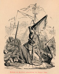 Madame de Montfort häpnade den franska flottan, c1860, c1860 av John Leech