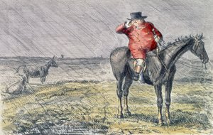 "Mr. Jorrocks Has a Bye Day", illustration från "Handley Cross" av Robert Smith Surtees (1805-64) 1854 av John Leech