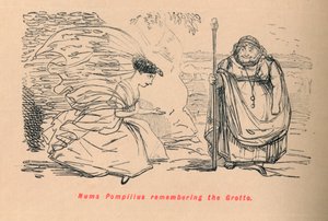 Numa Pompilius minns grottan, 1852 av John Leech