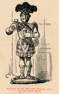 Porträtt av Sir William Wallace, från ett gammalt träblock, c1860, c1860 av John Leech