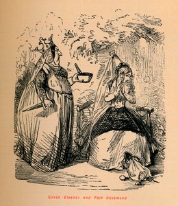 Drottning Eleanor och Fair Rosamond, c1860, c1860 av John Leech