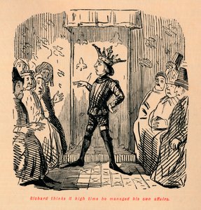 Richard tycker att det är hög tid att han sköter sina egna angelägenheter, c1860, c1860 av John Leech