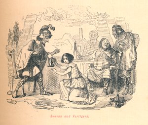 Rowena och Vortigern, c1860, c1860. av John Leech