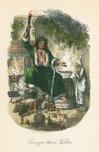 Scen från A Christmas Carol av Charles Dickens, 1843 av John Leech