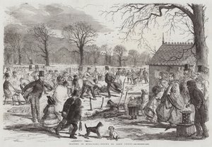 Skridskoåkning i Hyde Park av John Leech