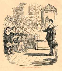 Barebones parlament, 1897. av John Leech