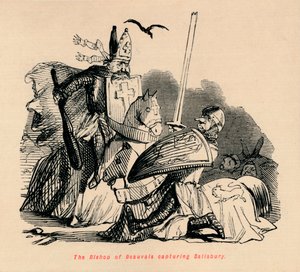 Biskopen av Beauvais fångar Salisbury, c1860, c1860 av John Leech