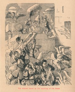 Citadellet räddades av gässens kacklande, 1852 av John Leech