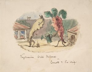 Vegetarian Odd Fellows: or, Carrott och Pa-Snip, 1837-64. av John Leech