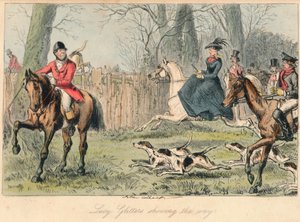 Lucy Glitters visar vägen, 1865. Konstnärer: John Leech, Hablot Knight Browne. av John Leech and Hablot Knight Browne