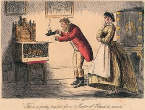 Det här är en vacker present för en mästare av hundar att få, 1865. Artister: John Leech, Hablot Knight Browne. av John Leech and Hablot Knight Browne
