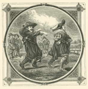 Puckelryggen ser inte sin egen puckel, men han ser sin grannes (gravyr)