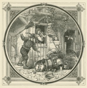 Det som suggan gör får de små grisarna betala för (gravyr) av John Leighton