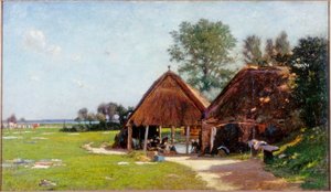 Washing Place, Normandie, ca 1918 av John Leslie Thomson