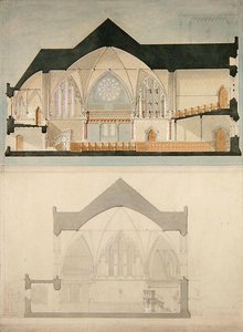 Sidohöjd av Trinity College Church, Edinburgh av John Lessels