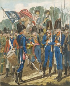 Medlemmar av City Troop och Other Philadelphia Soldiery, 1811-ca. 1813.