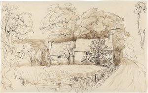 En bondgård i Shoreham av John Linnell