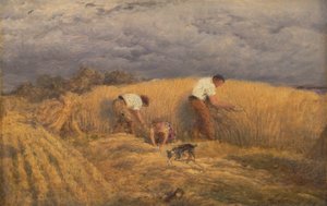 En avslutad studie för "Reaping" av John Linnell