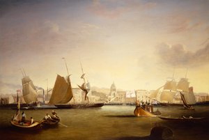 Fartygssegling av Greenwich Palace
