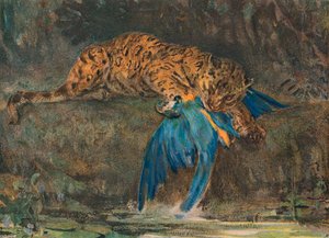 Jaguar och Macaw, sent 1800-tal