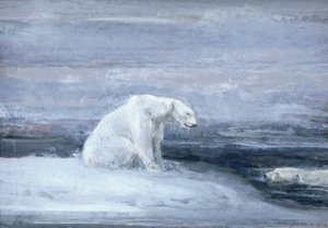 "Isbjörnar tittar efter sälar vid ett ishål", c1867-1910
