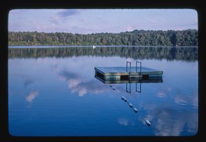 Menges Sand Pond, Menges Lakeside Resort, Livingston Manor, New York, USA av John Margolies