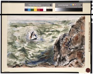 Cape Split och båt av John Marin