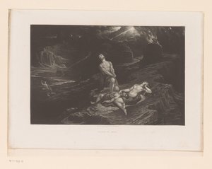 Adam och Eva sörjer Abel och Gud förbannar Kain Abels död (titel på föremålet) Illustrationer till Bibeln (serietitel) Illustrationer av Bibeln (serietitel) av John Martin