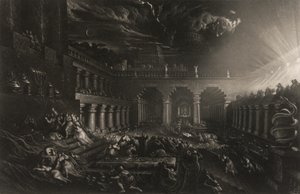 Belsassars fest, från Bibelns illustrationer av John Martin