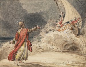 Kristus stillar stormen av John Martin