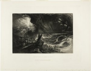 Förintelsen av faraoens här, från Bibelns illustrationer av John Martin