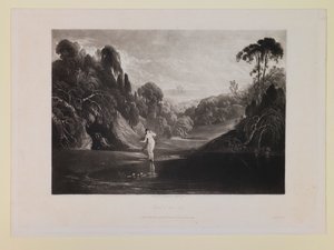 Eva vid källan (Bok 4, rad 453), ur "Det förlorade paradiset" av John Martin