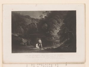 Gud anklagar Adam och Eva för deras synd Adam och Eva hör den Allsmäktiges dom (titel på objekt) Illustrationer till bibeln (serietitel) Illustrationer av Bibeln (serietitel) av John Martin