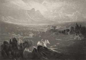 Heaven-the Rivers of Bliss ..., ca 1827 (mezzotint) av John Martin