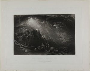 Joshua befaller solen att stå stilla, från illustrationer av Bibeln av John Martin