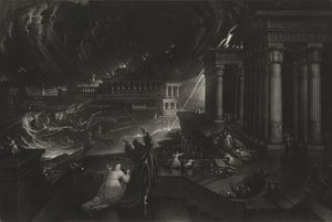 Sjunde plågan, ca 1824 (mezzotint) av John Martin