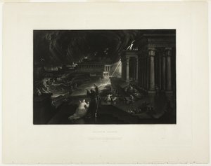 Sjunde plågan, från illustrationer av Bibeln av John Martin