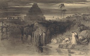 Jerusalems döttrar gråter vid Babylons vatten av John Martin