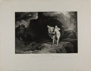 Utvisningen, från illustrationer av Bibeln av John Martin