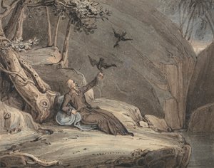 Korparna matar Elia av John Martin