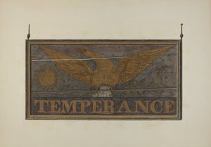 Krogskylt: Temperance, ca. 1940.