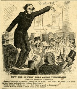 How the Bowery Boys Amuse Themselves, 1863 (trägravyr)