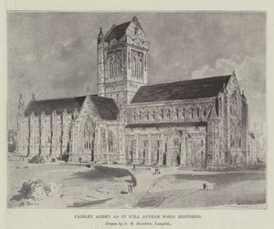 Paisley Abbey som det kommer att se ut när det återställs av John McLure Hamilton