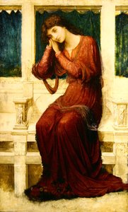When Sorrow comes to Summerday Roses bloom in Vain, c.1910 (olja på duk) av John Melhuish Strudwick