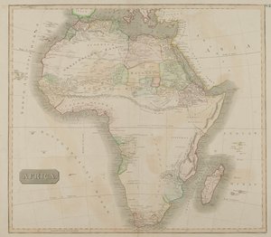 Afrika (handfärgad gravyr) av John Menzies
