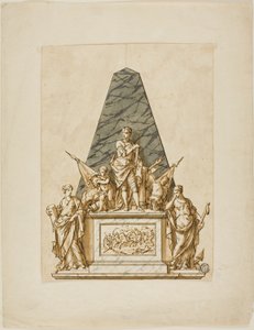 Outförd design för monumentet till den första hertigen av Marlborough av John Michael Rysbrack