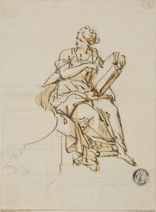 Wisdom: Unexecuted Design for Monument to the First Duke of Marlborough av John Michael Rysbrack