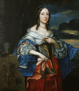 Porträtt av en kvinna som tros vara Elizabeth Claypole av John Michael Wright
