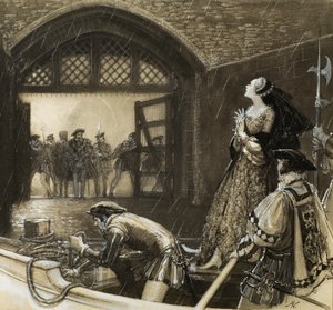 Ann Boleyn () anländer till Towern av John Millar Watt