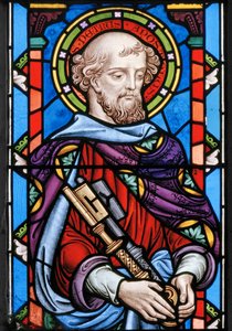 St Peter, detalj från The Crucifixion, 1861 (målat glas)